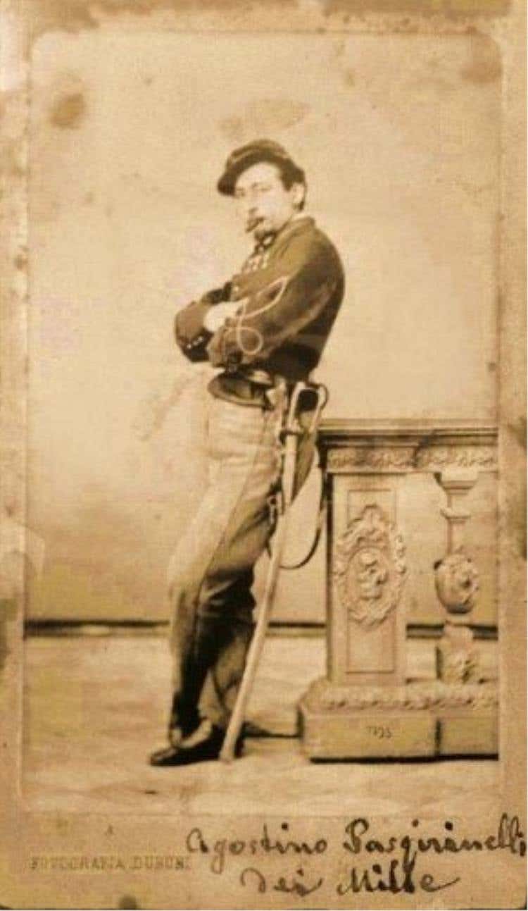 La foto di Agostino Pasquinelli, che riunì al Tasso i garibaldini per la spedizione dei Mille